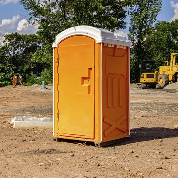 how often are the porta potties cleaned and serviced during a rental period in Oldenburg